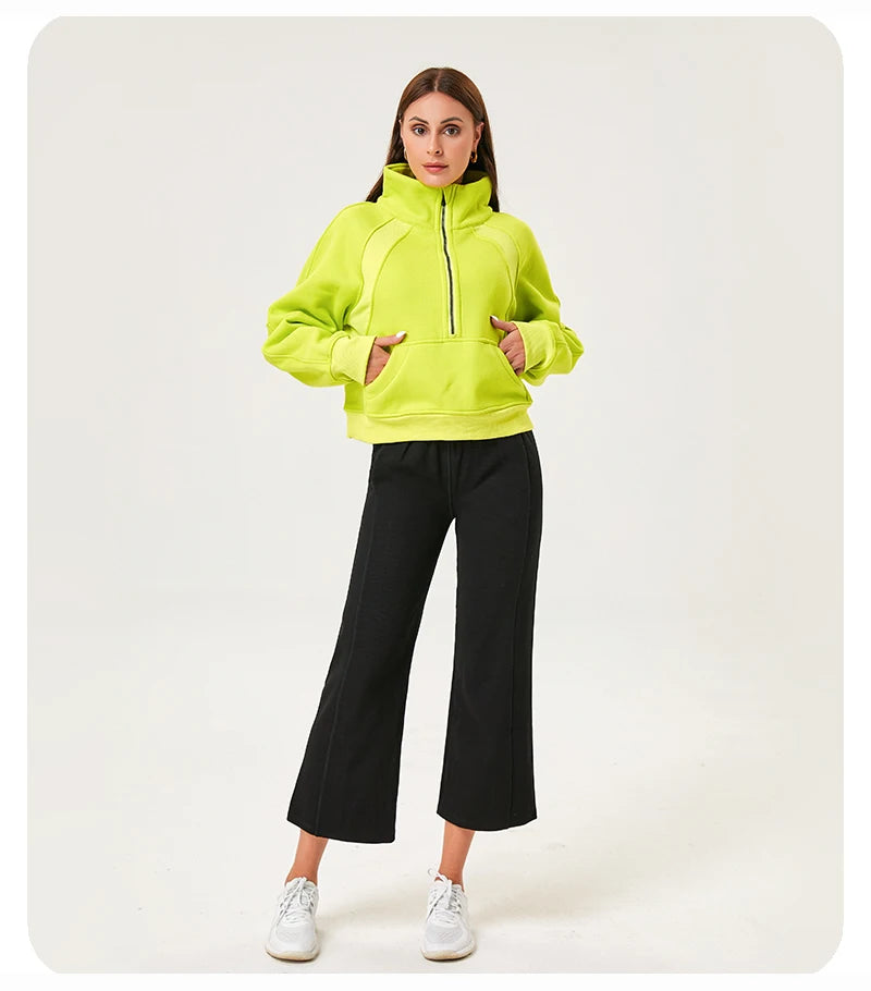 Women's Wide Leg Yoga Ninth Pants High Waisted Joggers Casual Sweatpants Pockets Sports Clothes Pilates Tracksuit Baggy Pants