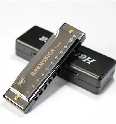 Harmonica Key of C 10 Hole Diatonic Harmonica C with Case for Beginner Students Kids Gift with Case
