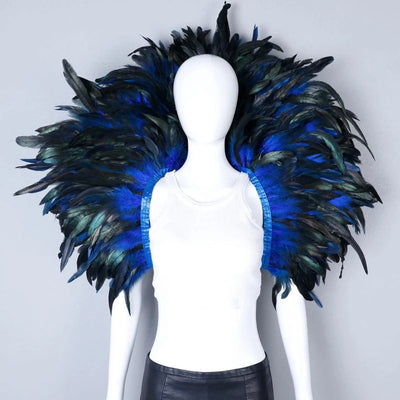 Designer Feather Scarf  (Punk, Halloween, Carnival, Masked Ball Party )Accessory