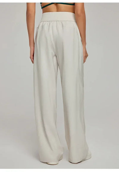 Women's High Waisted Hip Lifting Yoga Wide Leg Pants Athletic Casual Fitness Pants