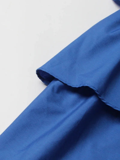 TWOTWINSTYLE Solid Two Piece Sets for Women V Neck Sleevelesss Spliced Folds Top High Waist Elegant Skirts Female Clothing New