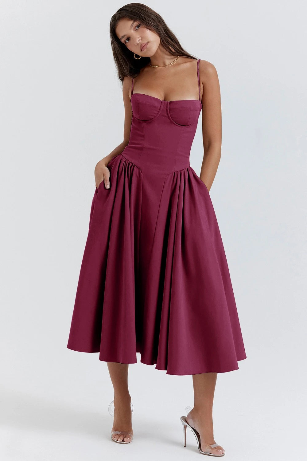 Summer Long Dresses for Women French Retro Spaghetti Straps Dress Corset Slim Sexy Elegant Classy Flower Print  Backless Dresses