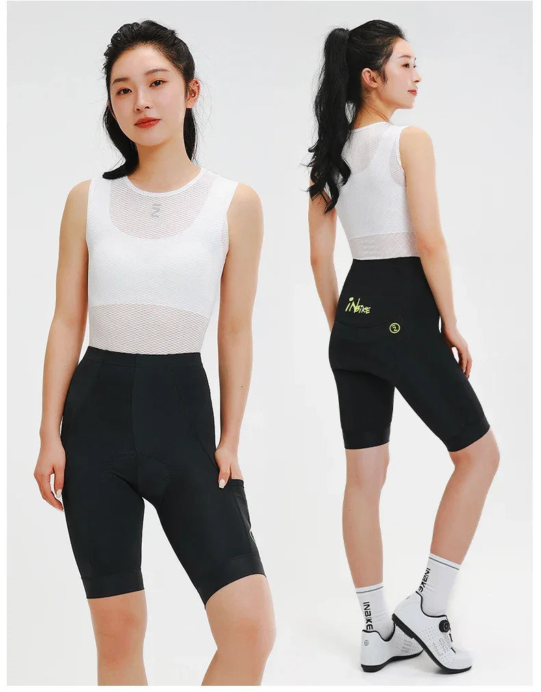 INBIKE 2025 Women's Cycling Shorts Summer Bicycle Pants Tights High Elasticity Biker Short Woman with Pockets Cycling Clothing