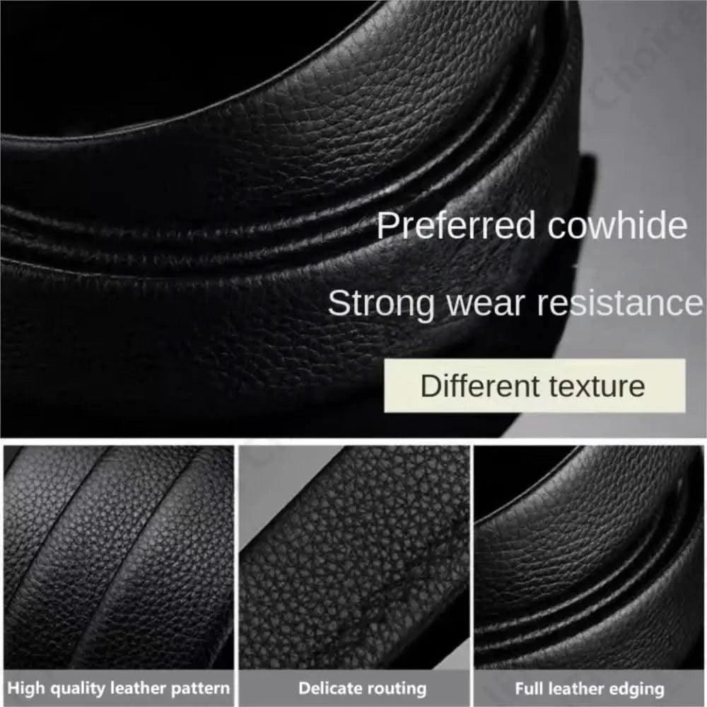 High Quality Alloy Buckle Genuine Real Leather Vintage H Automatic Buckle Belt for Men | Male