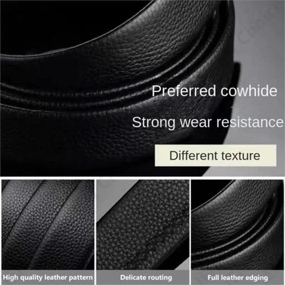 High Quality Alloy Buckle Genuine Real Leather Vintage H Automatic Buckle Belt for Men | Male