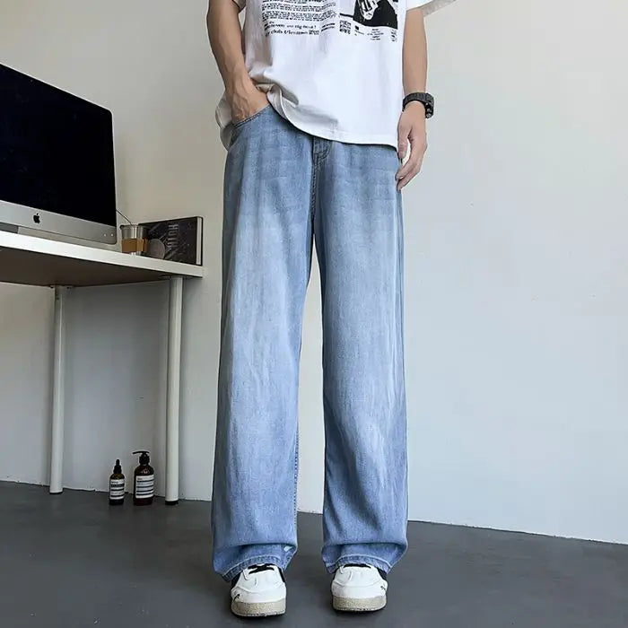 Mens Jeans Large Denim Jeans for Teens Trousers for Men Jean Baggy Pants Men's Fashion Man Male Trendyol Streetwear Korean Men´s