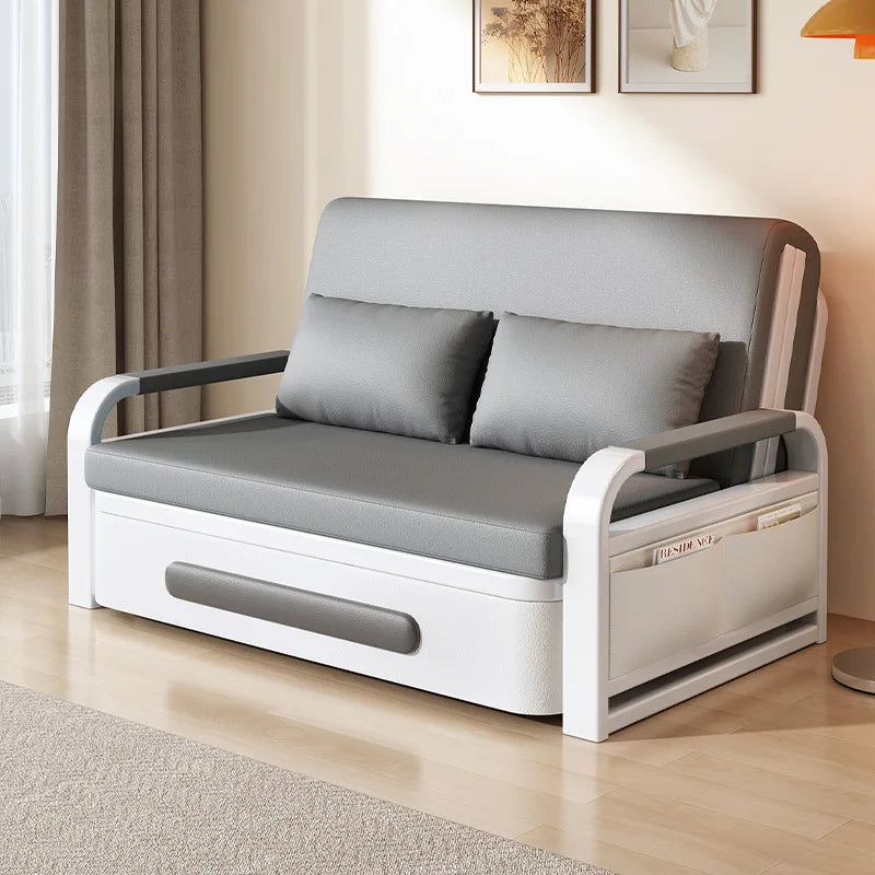 Wide 108cm Single person Bed Apartment Bedroom Living Room Folding 5cm sponge+2cm latex Telescopic Home Sofa Bed Dual-Purpose