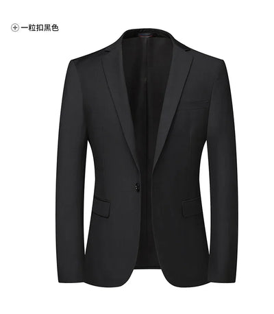 2025 Blazer New Men's Fashion Business Solid Color British Style Professional Work Groom Wedding Dress Best Man Blazer Jacket