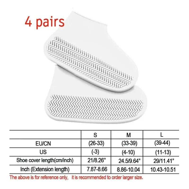 Waterproof Rain Shoes Covers Silicone Non-slip Wear-resistant Outdoor Adult Children Boots Portable Elastic Reusable