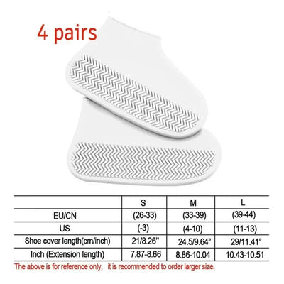 Waterproof Rain Shoes Covers Silicone Non-slip Wear-resistant Outdoor Adult Children Boots Portable Elastic Reusable
