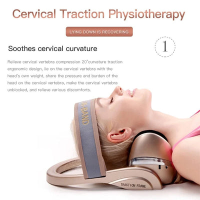 Electric Neck Massager Infrared Heating Airbag Neck Traction Vibration Shoulder Cervical Spine Shoulder Support Massager