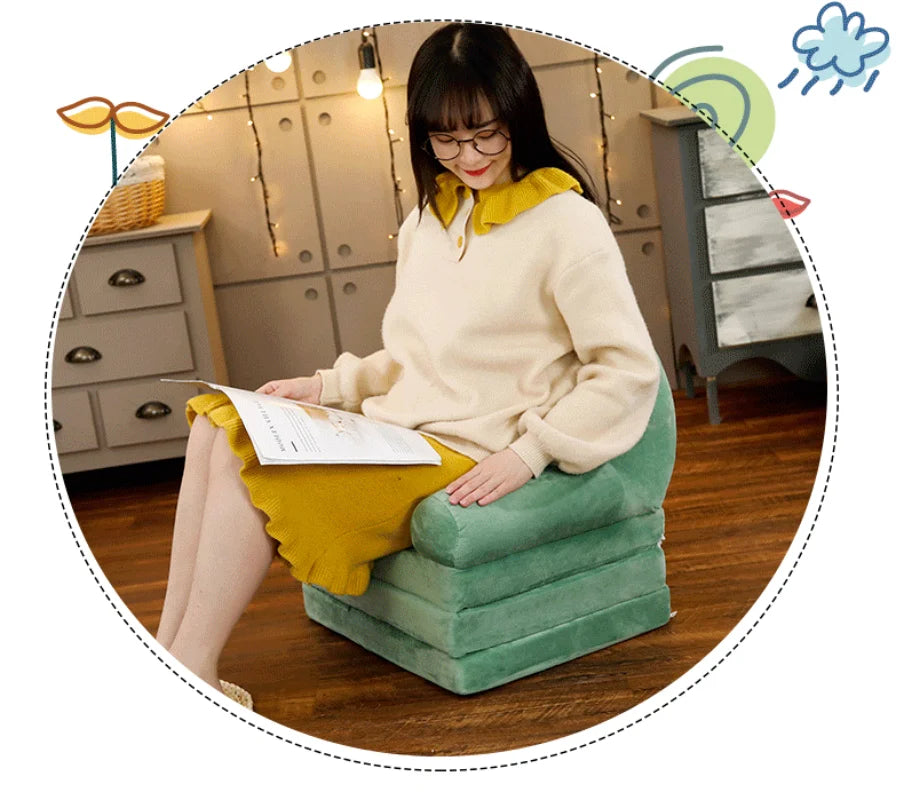 Sofas Children Sofa Cute Cartoon Lazy Folding Small Sofa Bed Girl Princess Baby Toddler Dual-purpose Child Seat  Sofas Princess