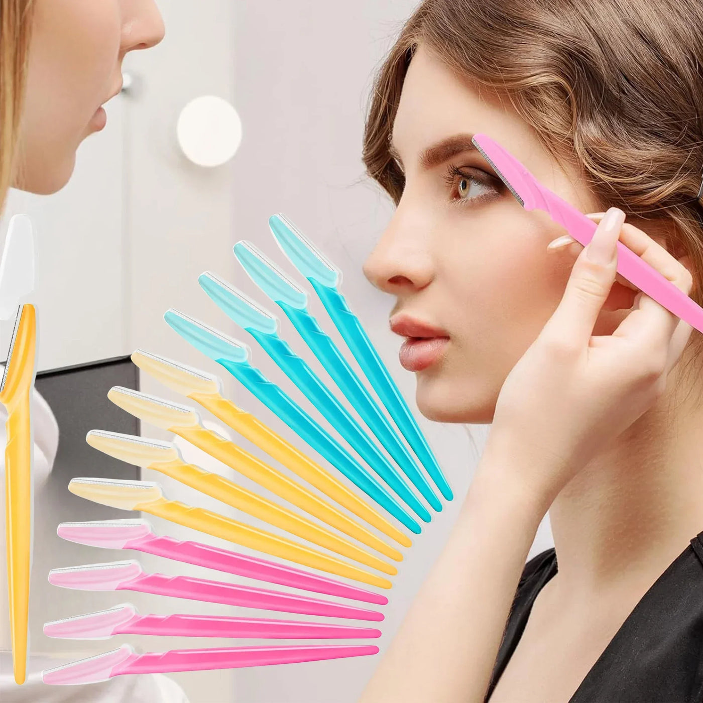 5pcs Razor and Face Razor for Women and Men, Eyebrow Hair Trimmer and Shaver with Protective Cover,Safe