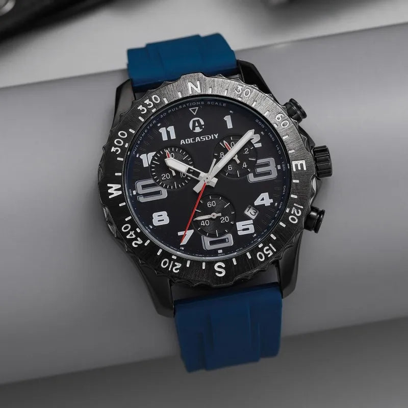 Men’s Watches Top Brand Big Sport Watch Luxury Men Quartz Wrist Watches Chronograph Male Clock Endurance Watch Wristwatches