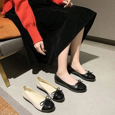 Non-slip Bowknot Comfortable Flat Ballerina Shoes for Women