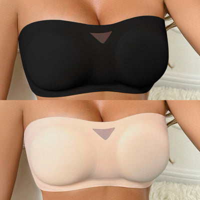 Women Sexy Bra Breathable Seamless Bralette - See-Through Detachable Straps, Push-Up, Comfortable, Non-Slip, Lightweight