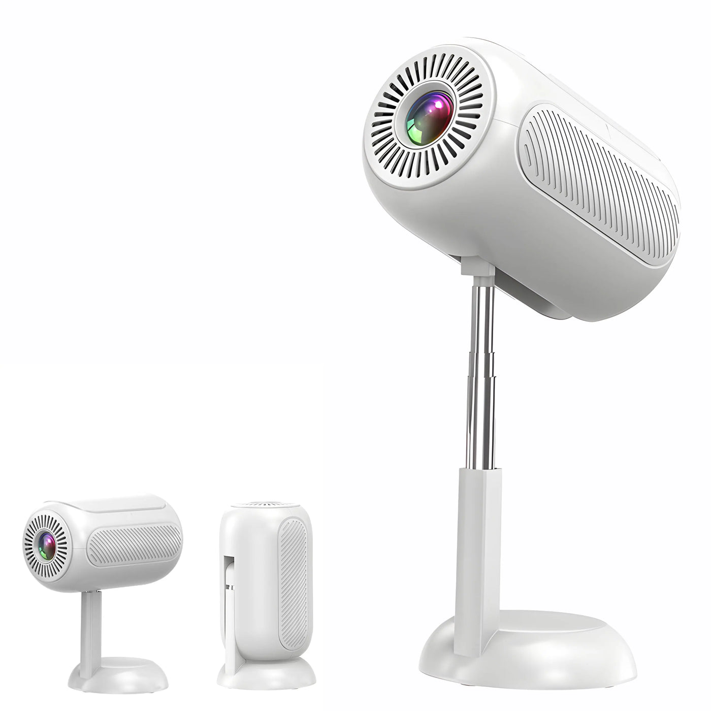 Portable Mini  Android Projector Support 4K  1080p Integrated 90°Adjustable Stand Hight Adjustment WiFi Bluetooth  ,Model:TS6