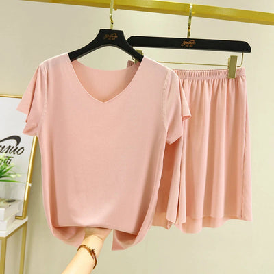 Female Home Clothes 2 Pieces Set Lady Home Suit Summer Women Lounge Wear Autumn Loose Homewear Suit for Women Pajamas Pants Set
