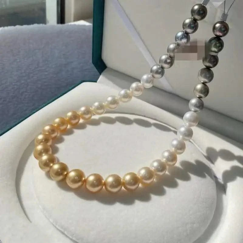 12mm Shell Pearl Necklaces for Women, women luxury silver Choker 925 necklaces