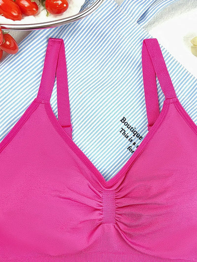Women Yoga Bra Sport  Running Quick Drying Fitness Tops Padded Adjustable Seamless Bra