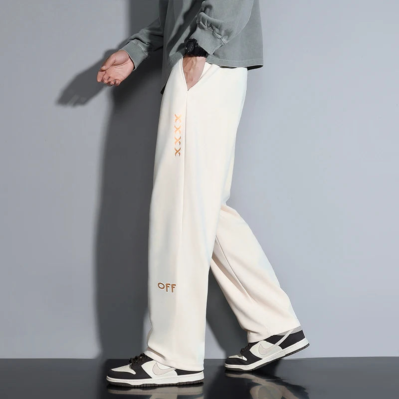 Contemporary Men's Fashion Trousers Loose Silhouette Trendy Drawstring Detail Suited for a Variety of Occasions Comfort