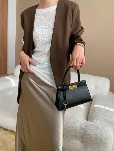 Spring and Autumn Women's Casual Solid Color Loose Jacket+V-neck Vest+Wide Leg Pants Set