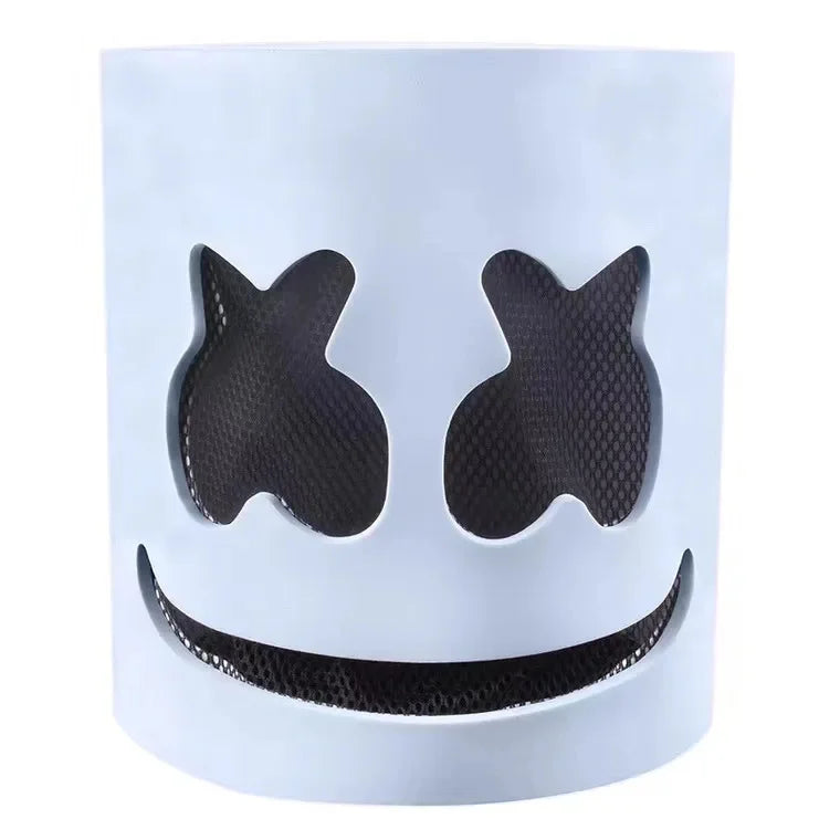 LED Marshmallow Mask Light Up Full Face DJ Helmet For Halloween Cosplay, Rave Music Festival Party Luminous Headgear