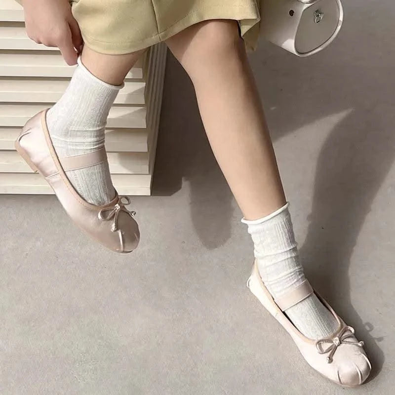 Women Butterfly-Knot Lolita Ladies Ballet Flats In Casual shoes, Sandals  Slides