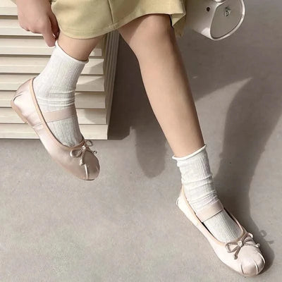 Women Butterfly-Knot Lolita Ladies Ballet Flats In Casual shoes, Sandals  Slides