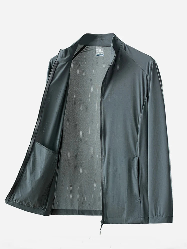 Summer Men's Jackets UV Blocking Skin Coats UPF40+ Sunscreen Outdoor Clothing Sun Protection Thin Windbreakers Big Size 8XL