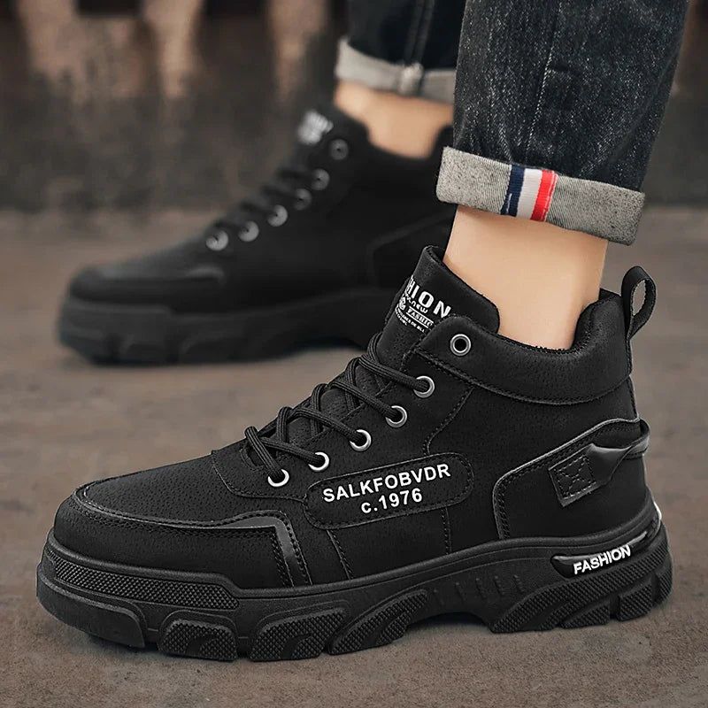 Men's Boots Are Durable, Anti-slip, Fashionable and Trendy New Low-top PU Leather High-quality Outdoor Mountaineering Work Boots