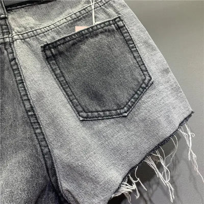 Women's Shorts Jeans Graphic Short Pants For Woman To Wear Ripped Denim Wide Sexy Summer Classic Offer Stylish Elasticty