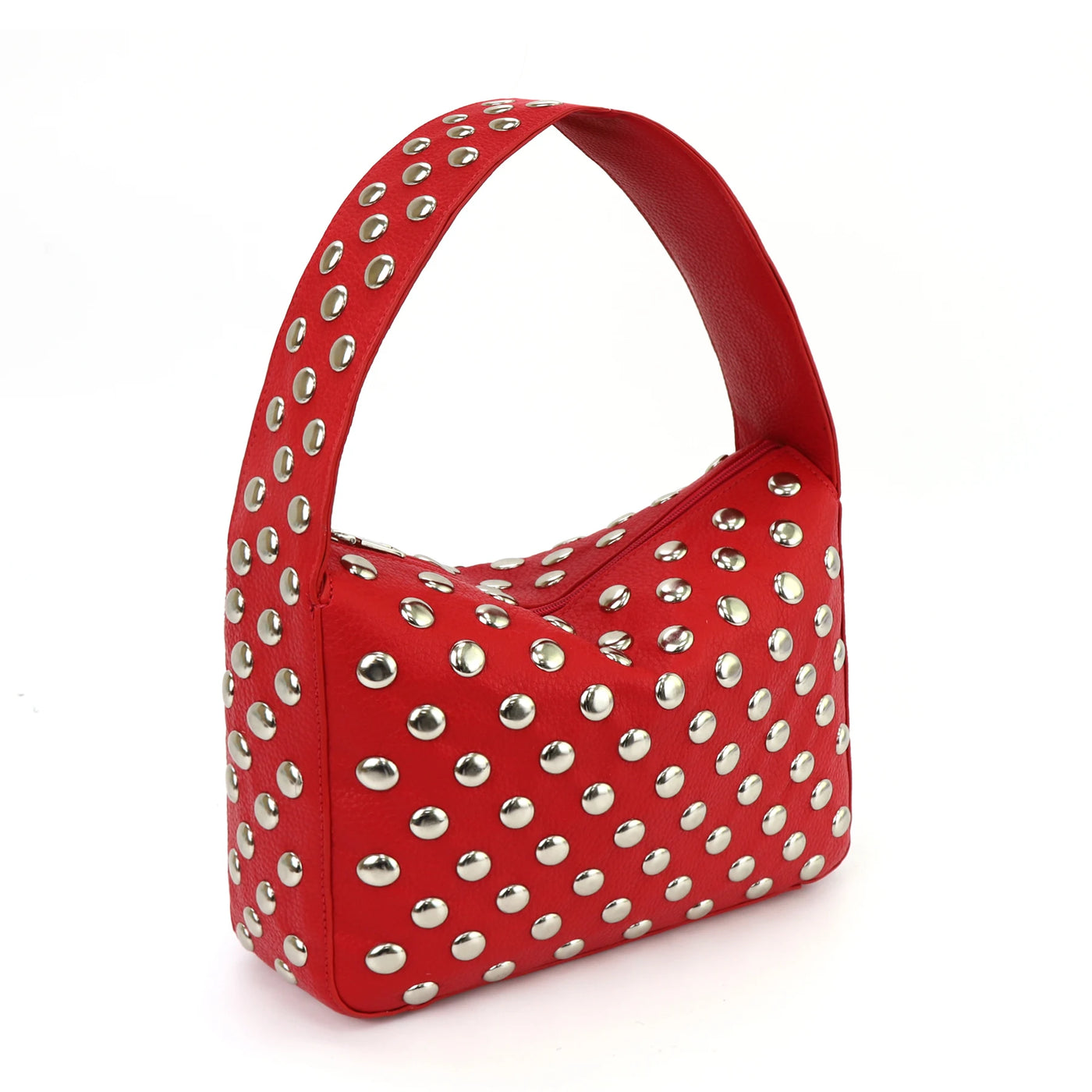 Fashionable Studded Purses Shoulder Hobo Bag Punk Women Small Shouder Purse Vegan Leather Designer Handbags Streetwear