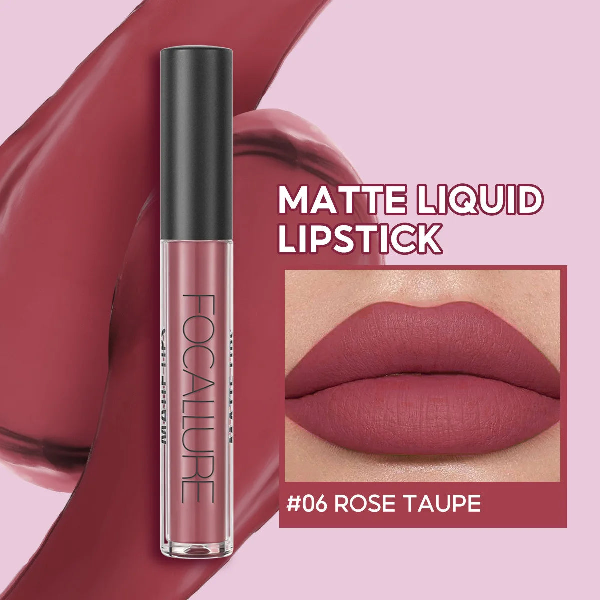 FOCALLURE Matte Liquid Lipstick Waterproof Long-lasting Lightweight Lip Gloss Lips Glaze Lips Tint Makeup for Women's Cosmetics