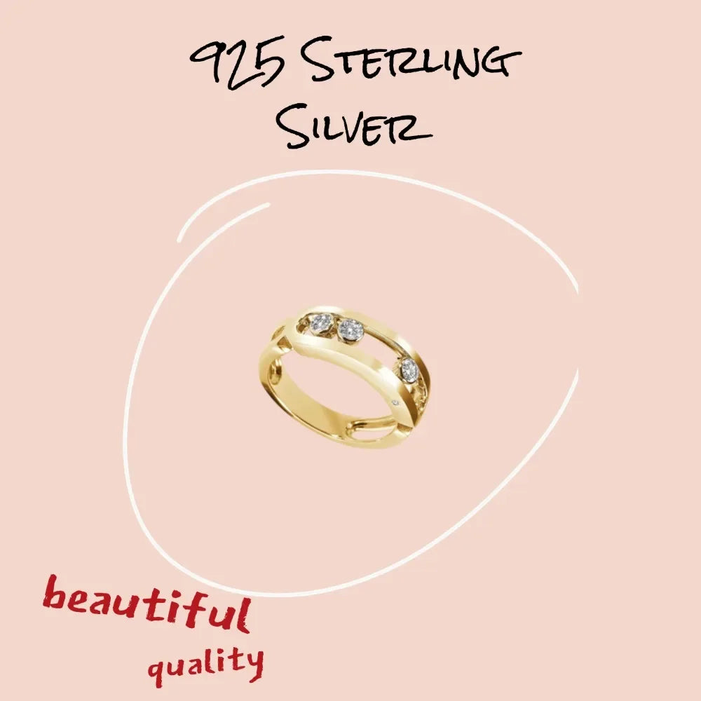 Luxury Rings For Women Sterling Silver S925 Light Luxury Elegant Charms Rings Wedding Gift ﻿