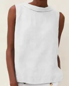Summer Solid Cotton Linen Women's Top Simple Sleeveless O-neck Casual Blouses & Shirts Female Trendy Fashion Office Tops Ladies