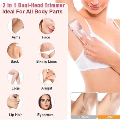 Portable Rechargeable Eepilators For Women - Electric Shaver Doubles As Hair Trimmer For Leg Face Arm