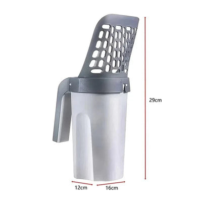 Cat Litter Shove Pet Litter Sifter Portable High-capacity Pets Cleanning Tool Detachable Pet Items with Refill Bag Cats Supplies