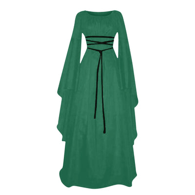 Women Dresses Vintage Medieval Cosplay Costume Ghost Witch Vampire Gothic Dress Halloween Christmas Masquerade Party Dress