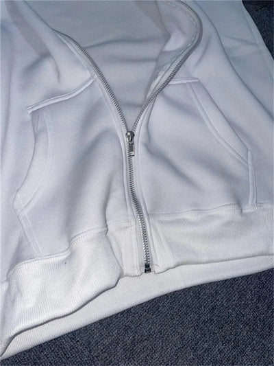 Zipper Hoodies Women/Men Trendy Long Sleeve Hooded Fleece Sweatshirt Casual Campus Streetwear Sportswear Hot Sales High Quality