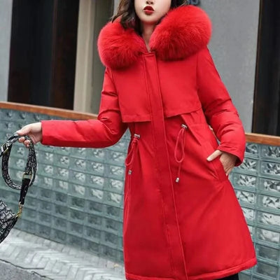 Women's Winter Hodded Fleece Padded Jacket Windbreaker Office Lady In Coats & Jackets Outerwear