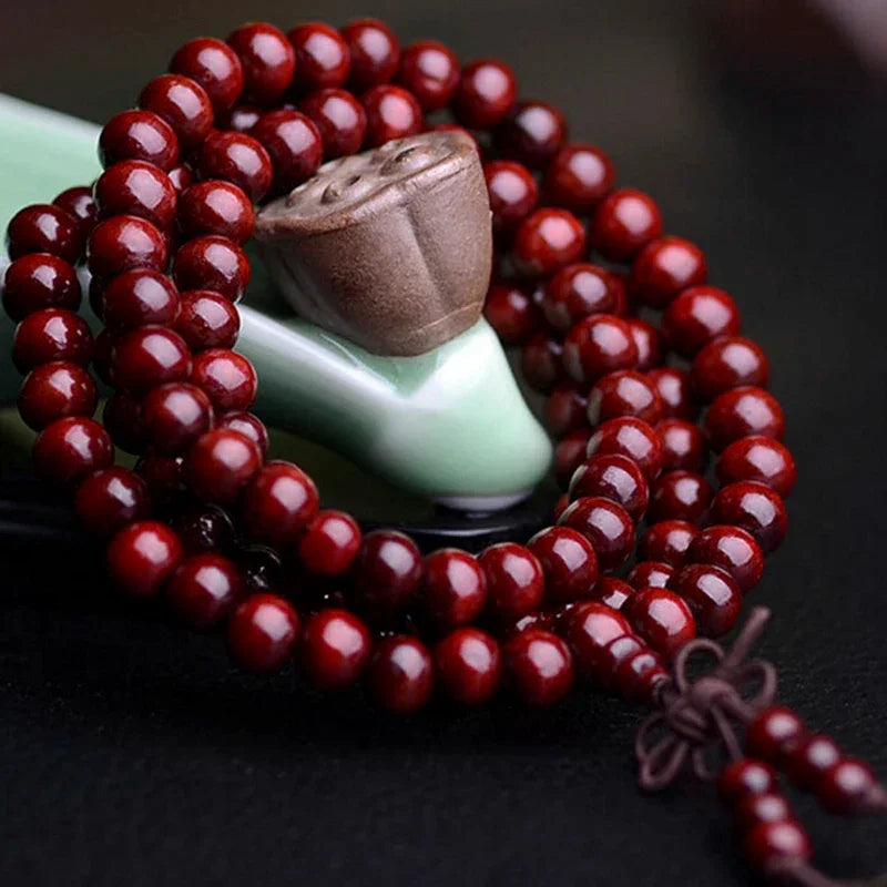 Sandalwood Tibetan Buddhism Mala Sandal Prayer Beads 108 Beads Bracelet Necklace