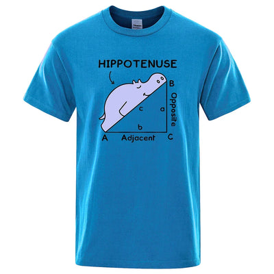 Hippotenuse Opposite Adjacent Funny Printed Men Women T Shirts Trigonometric Functions Cotton Short Sleeve Streetwear T-shirt