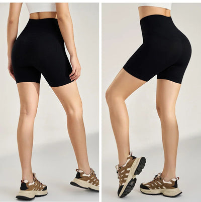 Sports Outdoor Yoga Pants Three Quarter Pants Shorts High Waist Peach Lift Hip Fitness Bottoms Women Leggings