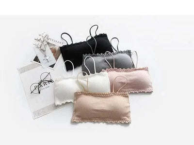 Women's Cotton Bra Female Tube Top Bra