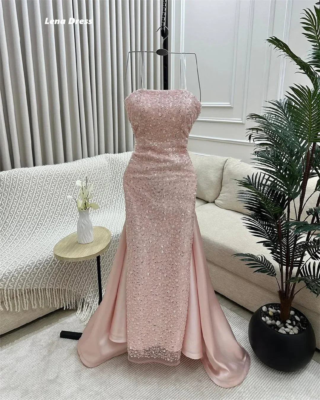 Lena Robe Soiree Custom Made Evening Dresses Woman Elegant Party Dresses for Women 2025 Pink Women's Prom Dress 2025 Mermaid