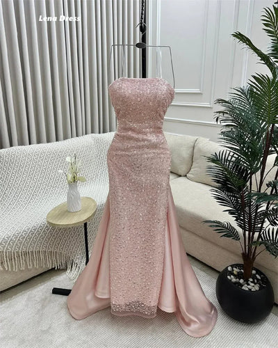 Lena Robe Soiree Custom Made Evening Dresses Woman Elegant Party Dresses for Women 2025 Pink Women's Prom Dress 2025 Mermaid