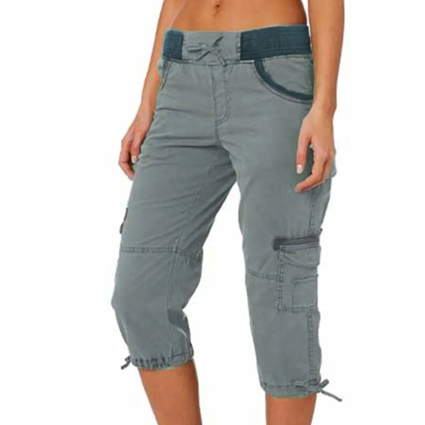 Multi Pocket Trousers Outdoor Y2k Cargo Pants Women Streetwear Sports Cropped Pants Overalls Thin Loose Cargo Shorts Pantalones