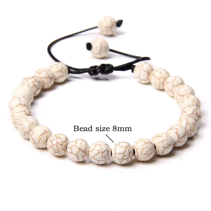 Garnets Stone Beads Bracelets Fashion Adjustable Braided Rope Bracelets Bangles Men Women Yoga Healing Balance Bracelets Jewelry