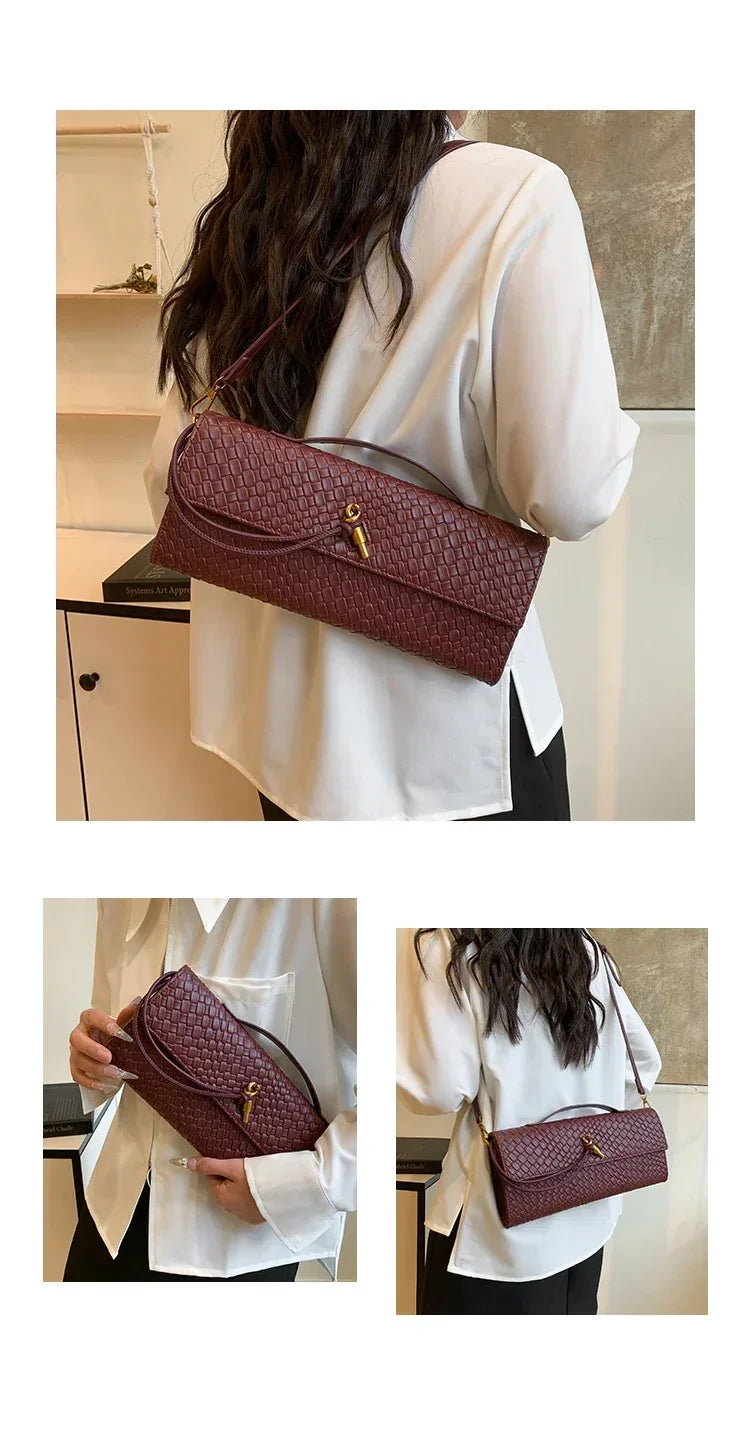 Designer Inspired Women's Elegant Handbag - Luxury Brand Leather Crossbody Tote With Shoulder Strap Option